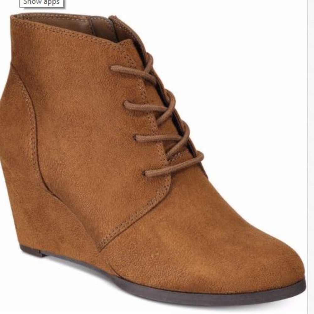 American Rag Baylie Lace-up Wedge Ankle Boots 10.5